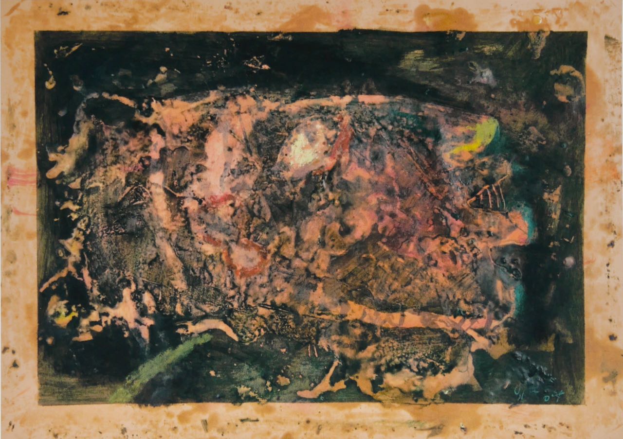 Mayaherrscher (Palenque) 2004, 70 x 50 cm