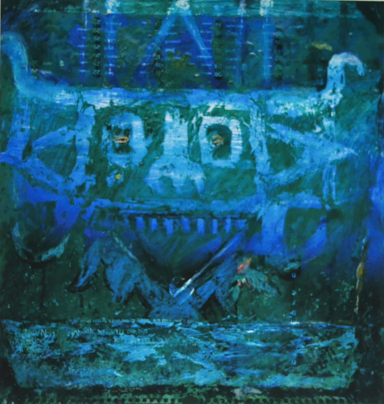 Wassergott (Uxmal) 2004, 49 x 47 cm