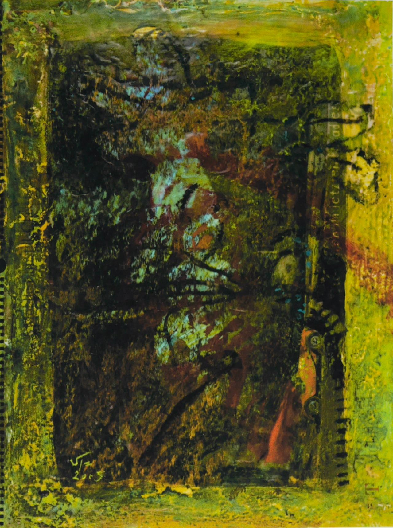 Schamane mit Pfeife (Palenque) 2005, 49 x 65 cm